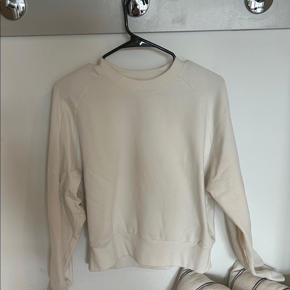 Athleta Off-White Forever Fleece Sweatshirt